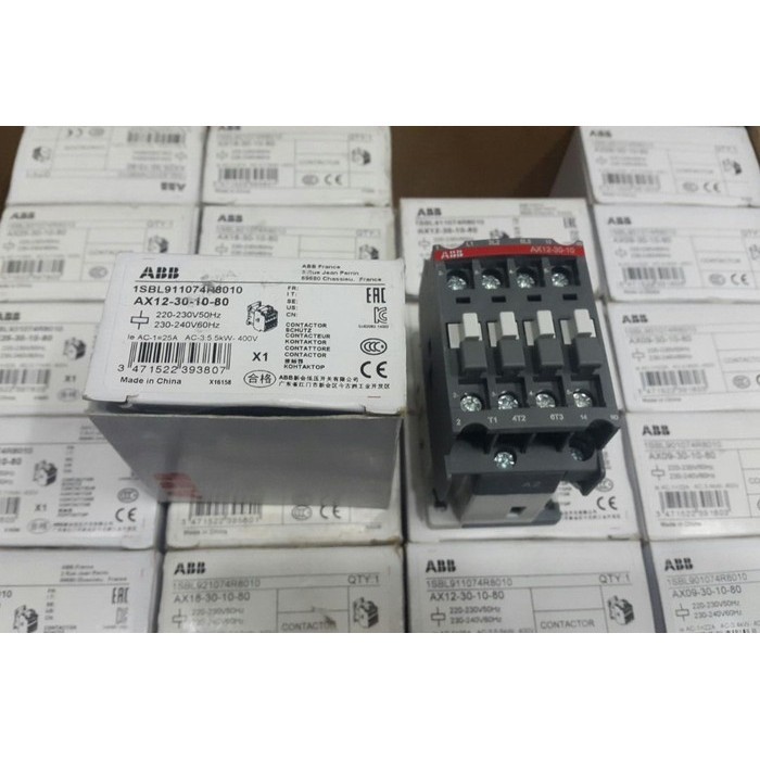 Kontaktor / Contactor Tipe AX12-30-10 / AX123010 ABB - 110 vac