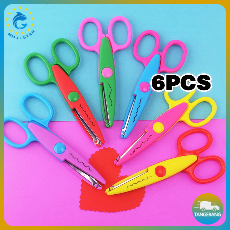 

6Pcs Scissor GERIGI Gunting Zig Zag Gelombang Prakarya Kado