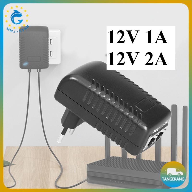 Poe Adaptor 12v 1a 2a Poe Injector Lan Untuk Htb Netlink Totolink Tplink Media Converter Cctv