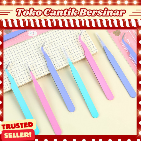 Pinset Bengkok / Pinset Lurus / Tweezer Sticker / Macaron Tweezers Penjepit Stiker / Pinset pingset