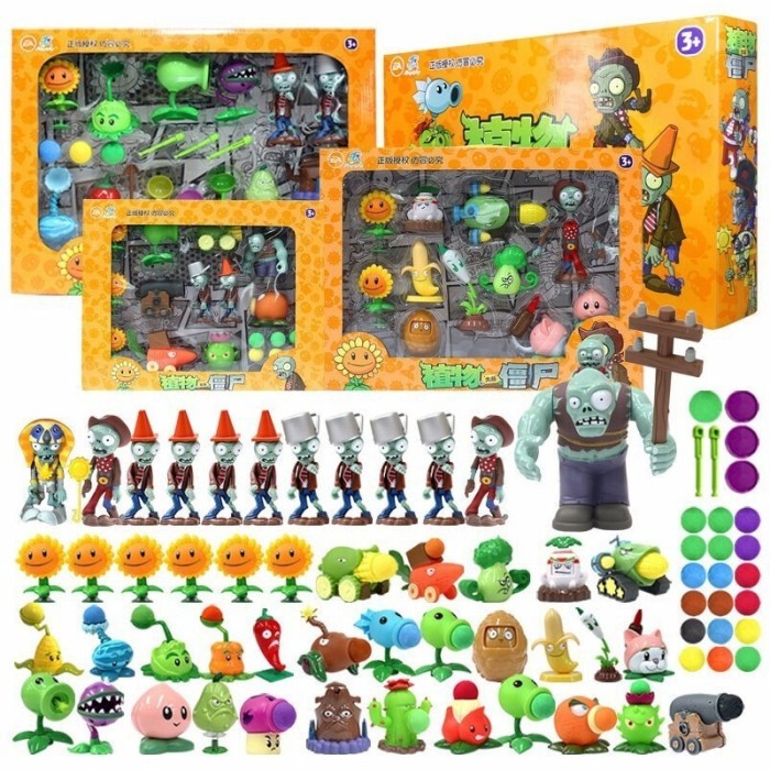 TERMURAH Set Mainan Plants Vs Zombies 2 Tokoh Aksi Anime Asli Hadiah U