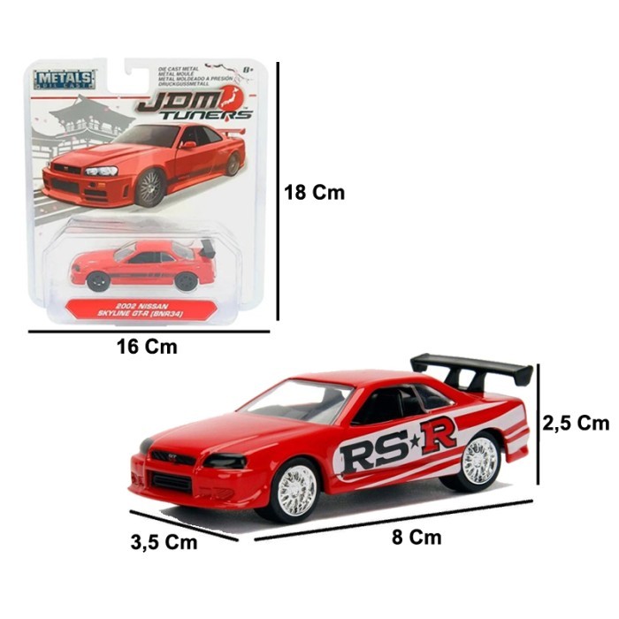 Jada - JDM tuners 2002 Nissan Skyline GT-R (BNR34) Skala 1:64