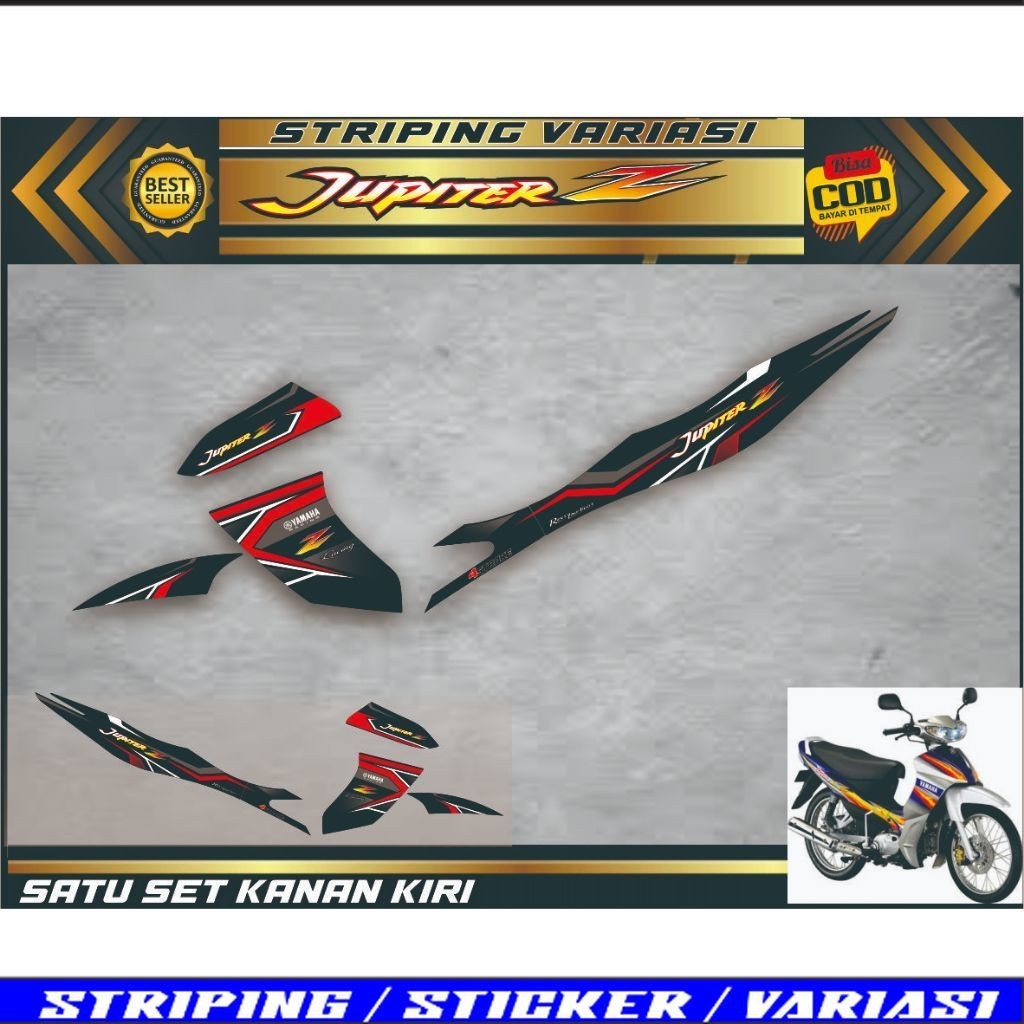 COD Striping Jupiter Z 2004 2005 2006 2007 2009 stiker sticker JUPITER Z OLD BURHAN setiker