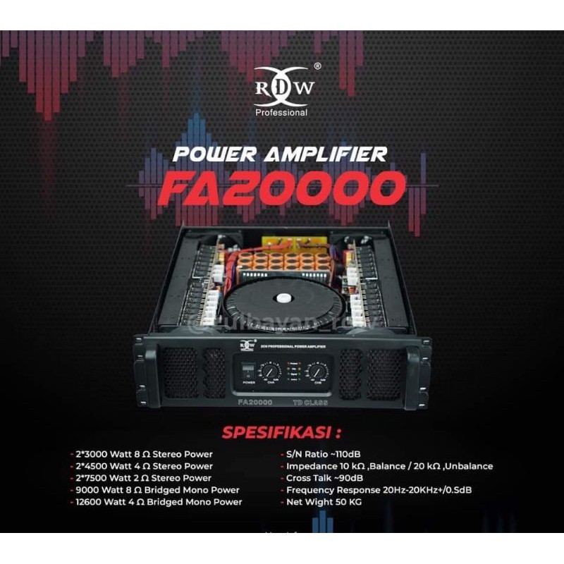 SPESIAL PROMO 70% Power amplifier RDW FA20000 FA 20000 original garansi resmi