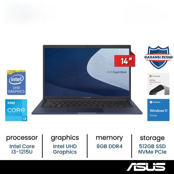 Laptop ASUS ExpertBook B1402CBA-NK3852WS/Core i3-1215U/8GB/SSD 512GB/Windows 11+ Office Ori