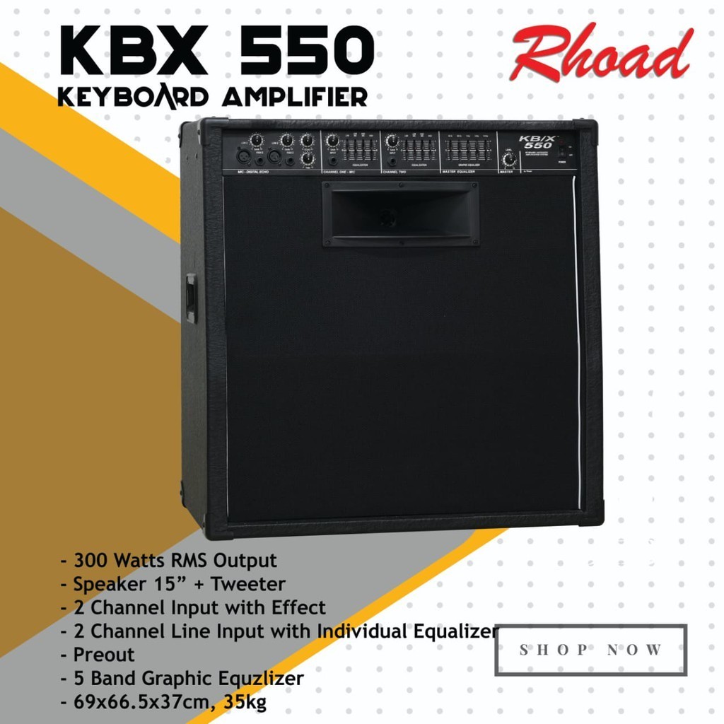 Rhoad KBX550 - KBX 550 Amplifier Keyboard 15 Inch Speaker