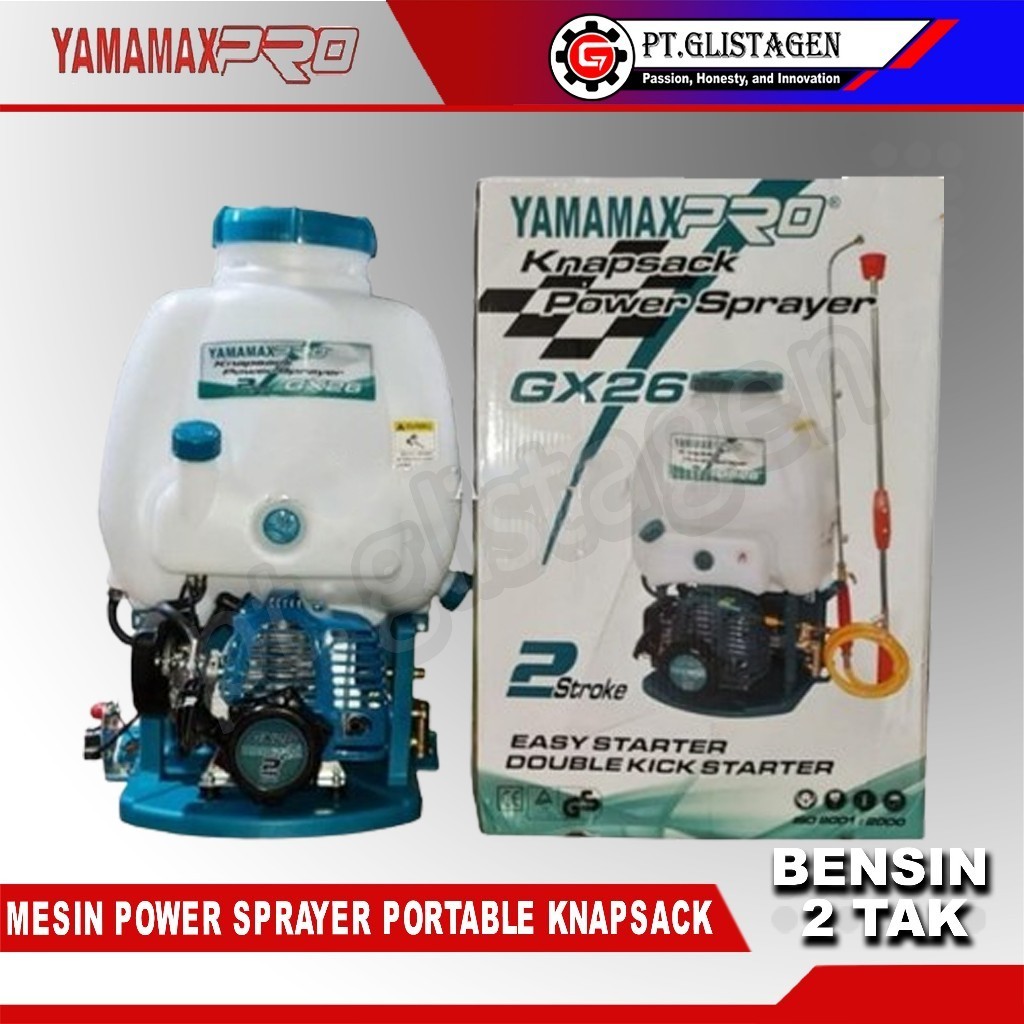 YAMAMAX GX 26 Mesin Sprayer Portable KNAPSACK Alat Semprot Hama 15L 20L 2 Tak GX26