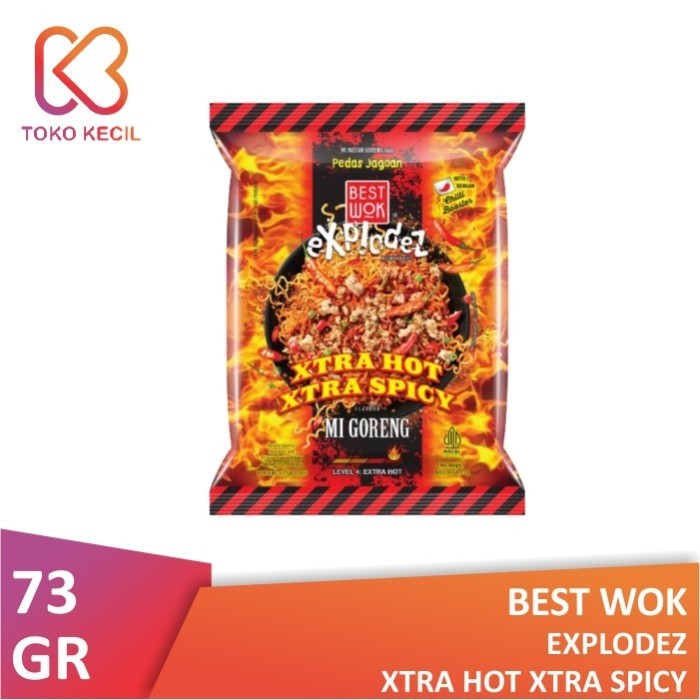 Best Wok Mi Goreng Explodez Extra Hot Spicy 73gr