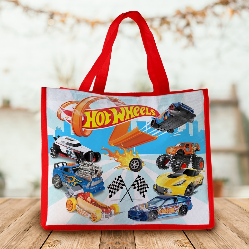 Tas Ultah Ready Stok Landscape / Tas Ulang Tahun / Goodie Bag HOTWHEELS