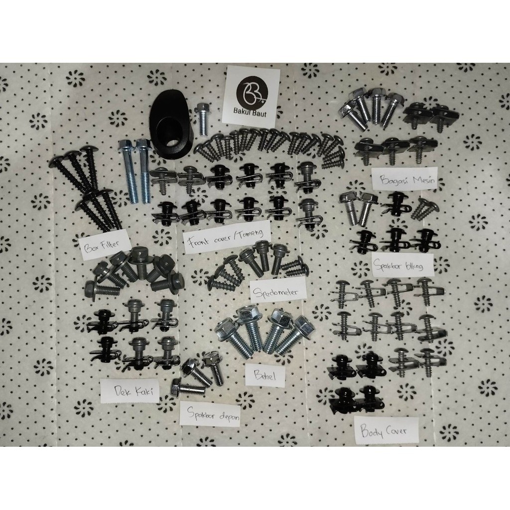 Baut Motor COD Baut Body Lengkap Honda Scoopy Karbu / Baud Body fullset Honda Matic Scoopy karbu 201
