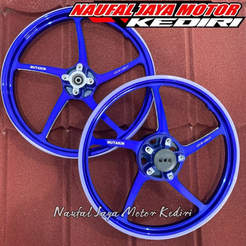 MUTAKIN racing pelek CNC VELG 525 PNP mx king v1 v2 MXKING MX KING VIXION NEW NVL NVA WARNA BIRU