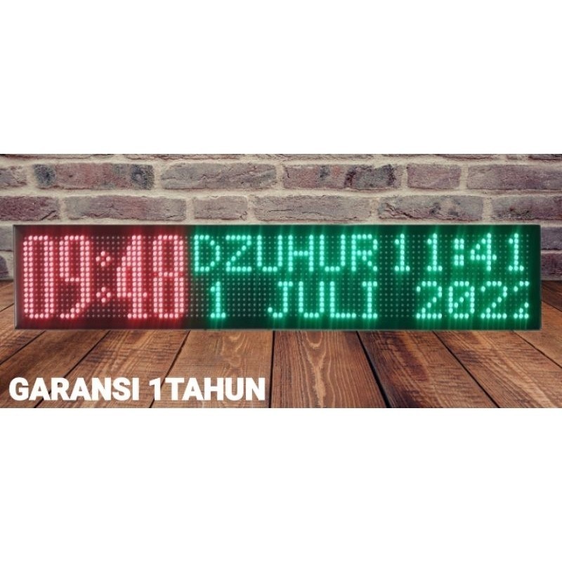 TSR - Jam Digital Jadwal Sholat Masjid - Jam Masjid Ukuran Custom JWS