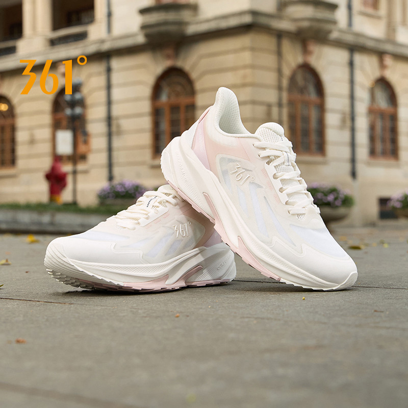 361 Degrees Women Running Shoes Balanced Breathable Mesh Lightweight Cushioning Racing Comfort Cushi