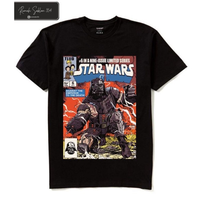 KAOS VINTAGE STAR WARS | T-SHIRT COMIC STARWARS VINTAGE | BAJU STARWARS H&M OVERSIZE