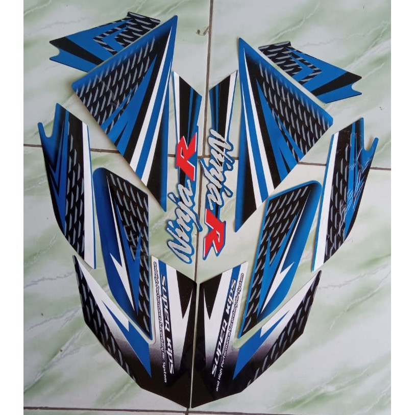 stiker striping kawasaki ninja r 2013 biru