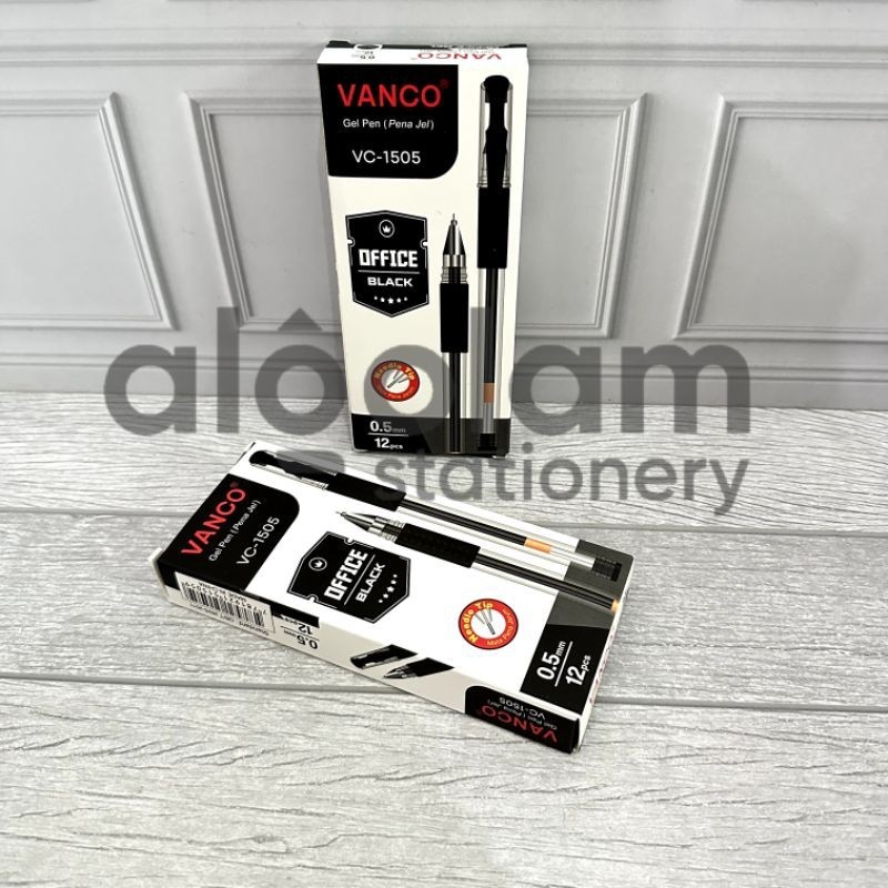 

SELUSIN ( 12 BIJI ) Gel Pen Pulpen Gel Office Vanco VC-1505 0.5mm