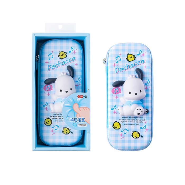 

Kotak Pensil Anak Squisy Motif Kuromi Kitty Melody Cinnamoroll Sanrio - Double Pochacco