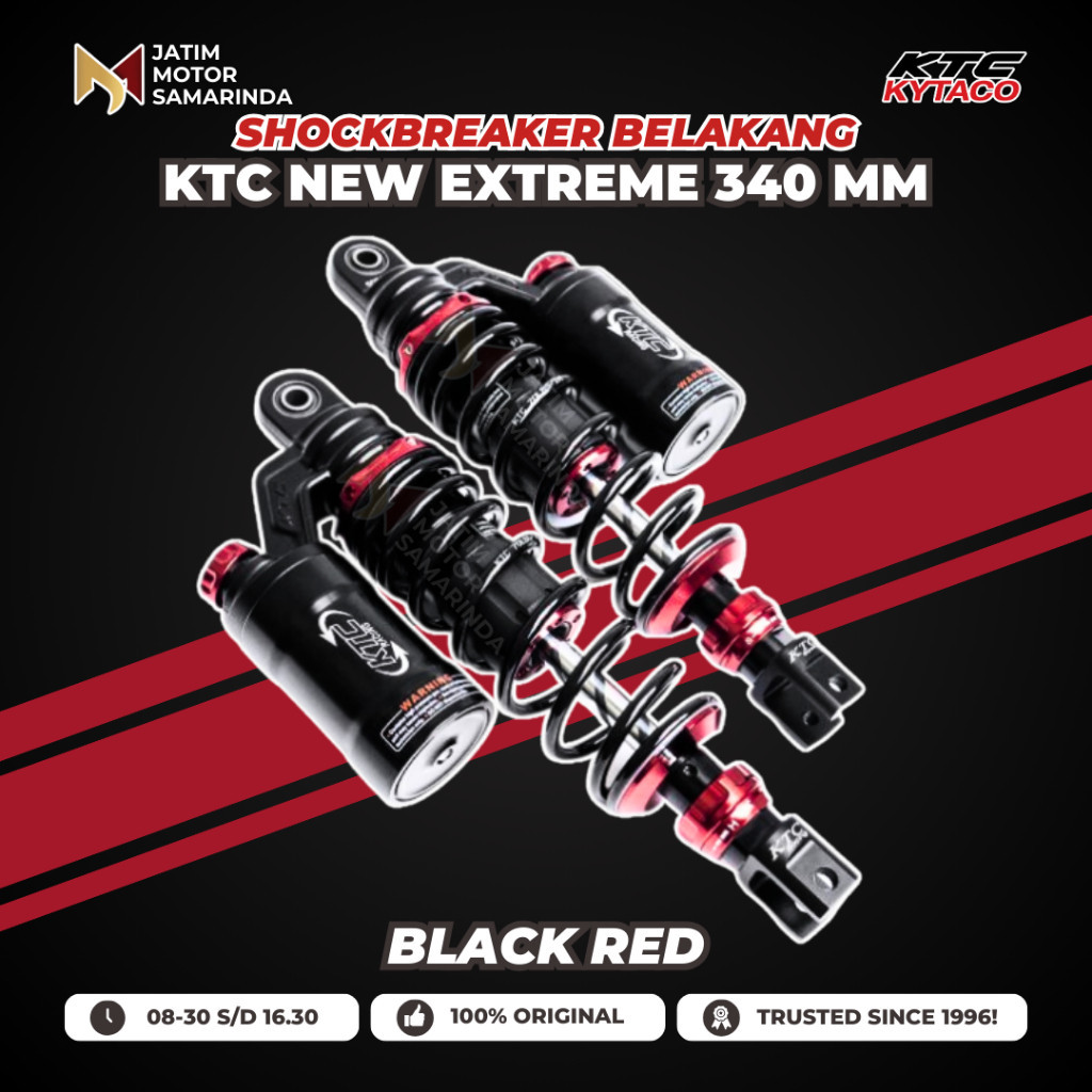 PROMO BESAR BESARAN KTC Kytaco Kitaco Shockbreaker Shock Belakang New Extreme Black Red 340mm 340 MM