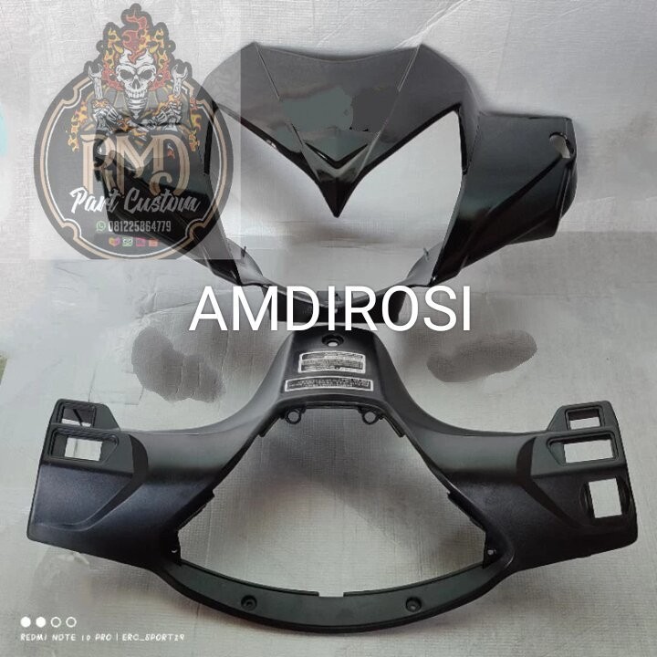 batok depan belakang Honda Supra x 125 new Batman 2007-2012 plus list spidometer abu-abu totok depan