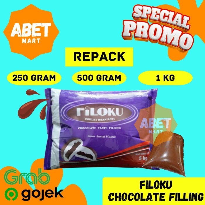 

Filoku Cokelat Filling Kemasan Repack 250gr 500gr 1Kg - Viloku Coklat Selai Isian Roti Kue Lezat Murah Pcs 250 500 Gr 1 Kg