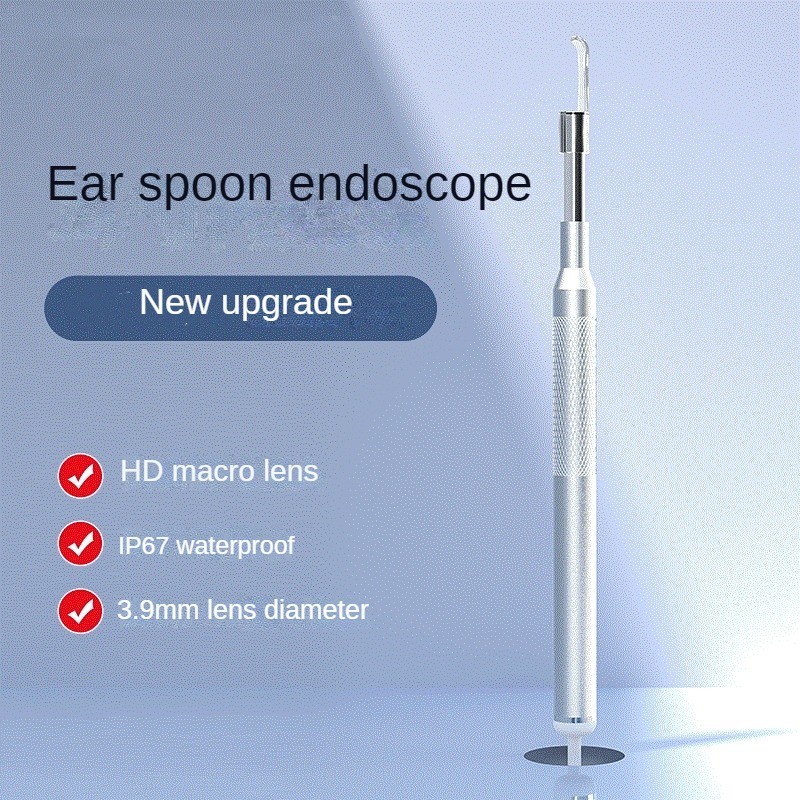 Sendok Kotoran Telinga Visual 3.9 Mm Endoskopi Telinga Setelan Sendok Penggalian Endoskopi Telinga B