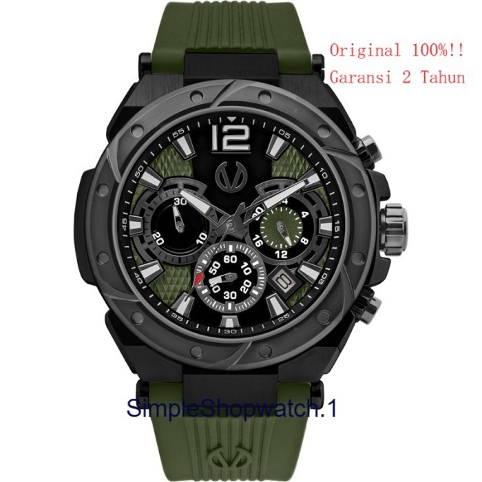 Original 100% Jam Tangan Pria Christ Verra CV 53604G-36 BLK/GRN Original Garansi Resmi 2 Tahun