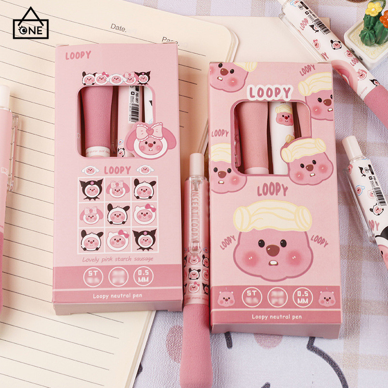 

COD❤️Pena Lemak Spons Gila Niche Siswa Tekan Pena Hitam 0.5Mm Pena Netral Halus Sederhana