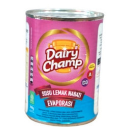 

Dairy Champ Susu EVAPORASI LEMAK NABATI 390 Gram I DIJAMIN ORI