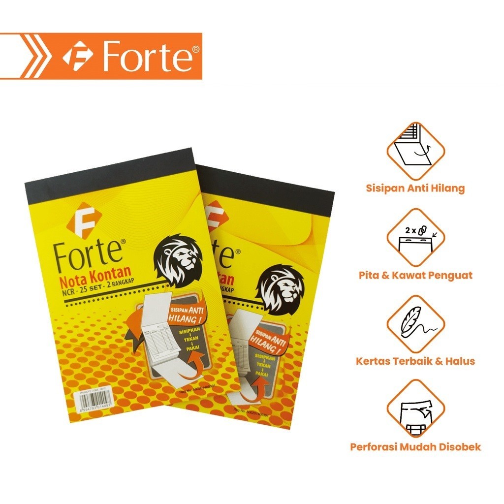 

Buku Nota Kontan Forte 2 ply 25 Lembar Besar