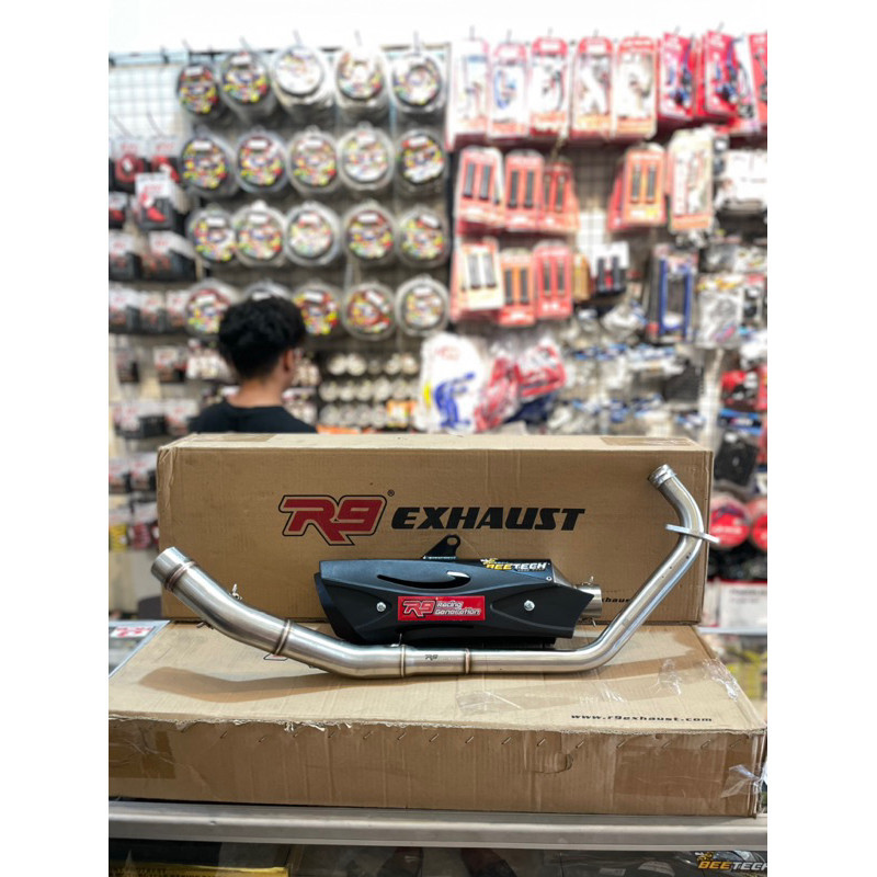 KNALPOT RACING R9 MISANO SERIES MATIC NMAX NEW/BEAT FI/MIO J/MIO M3/MIO KARBU/ ORIGINAL R9