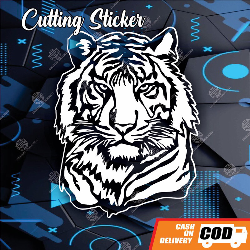 Sticker harimau Cutting Sticker Motor Mobil