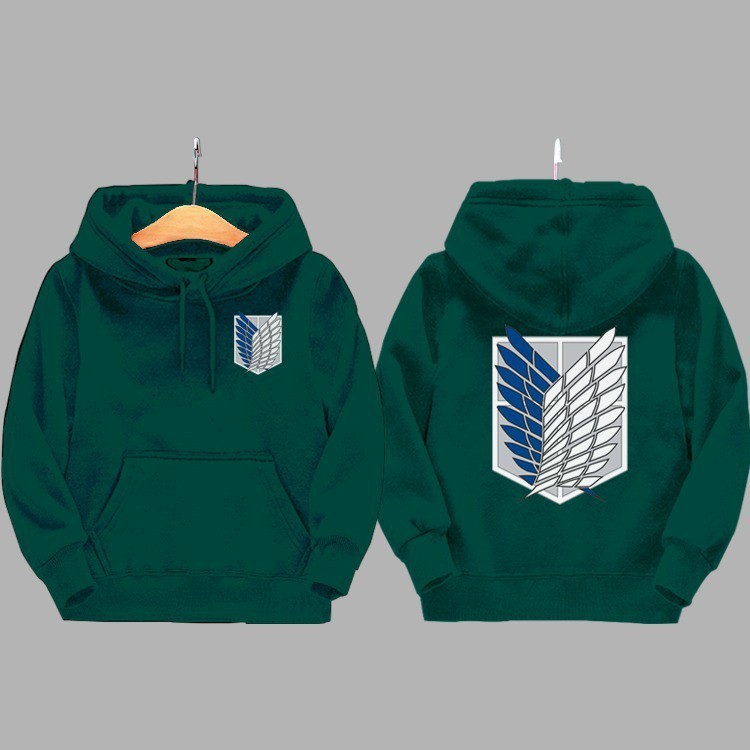 queenstore.Official Sweater Hoodie Anime Jaket Pria/Wanita/Anak/Remaja Dewasa AOT Attack On Titan Sw