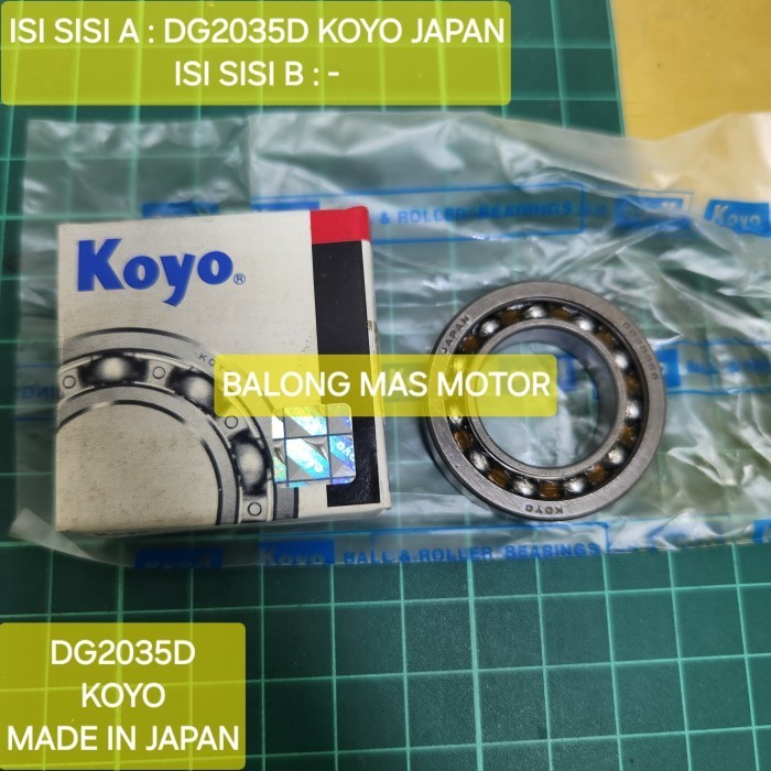 BEARING MOBIL LAKER DG2035D KOYO MADE IN JAPAN ( DG2035D KOYO JAPAN ) 1PC