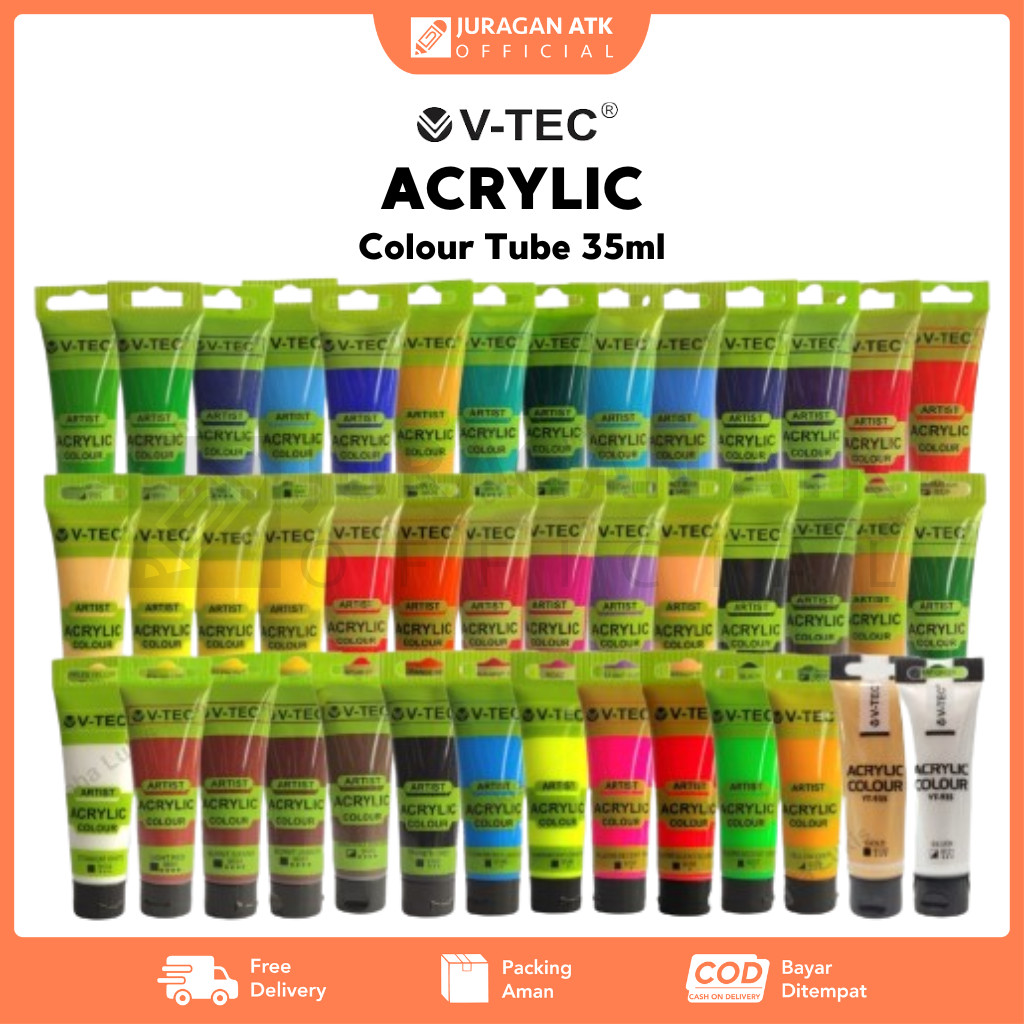 

Acrylic Colour Tube 35ML/ Cat Akrilik Tube V-tEC 35ML - Per Pcs