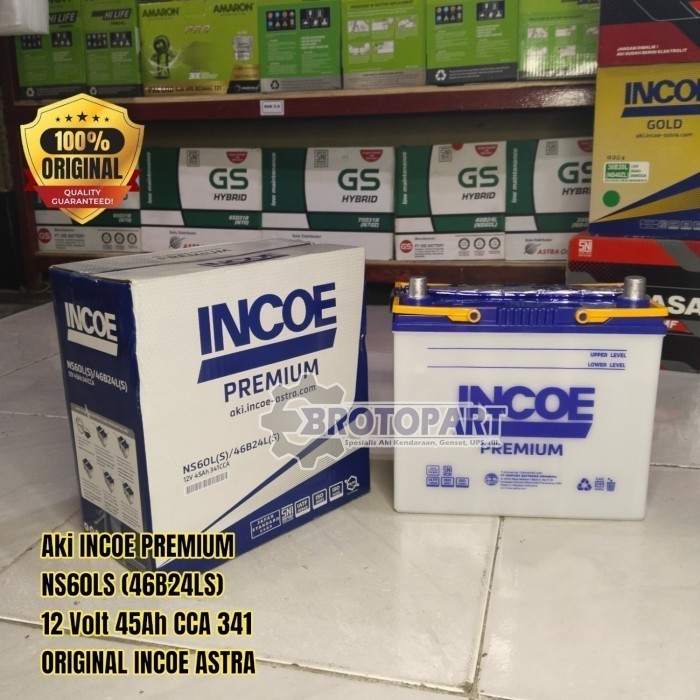 Aki Mobil Wuling Confero Cortez INCOE NS60LS Aki Basah 45Ah