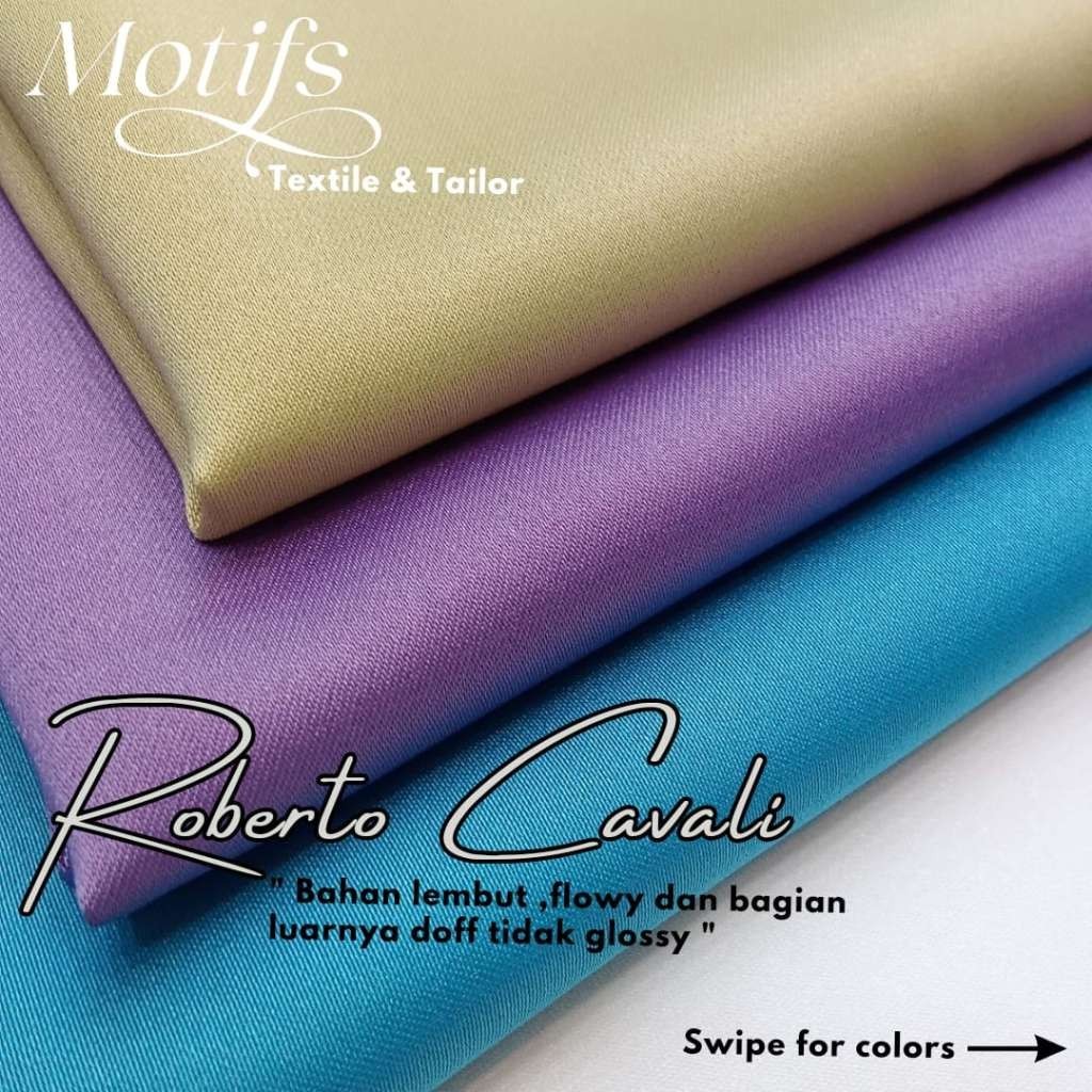 MOTIFS - ( HARGA 0.5 METER ) KAIN SATIN ROBERTO CAVALI PREMIUM - LOT. C