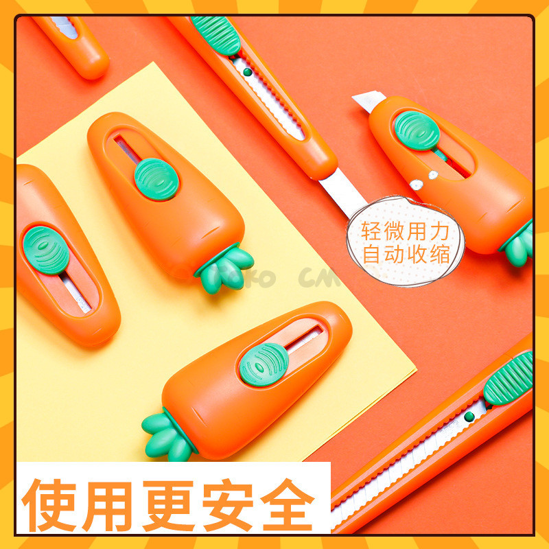 ⭐ Toko CM ⭐ Knives  Paper Cutters Office Equipment Lipat Mini Portable Pisau Stiker Custom Logo Papa