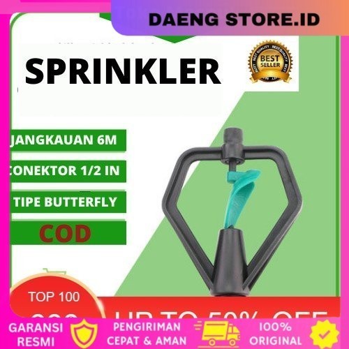 SPRINGKLER SPRINKLER KINCIR AIR ALAT SIRAM PERTANIAN IRIGASI TAMAN PERALATAN BERKEBUN (HIJAU)-COD