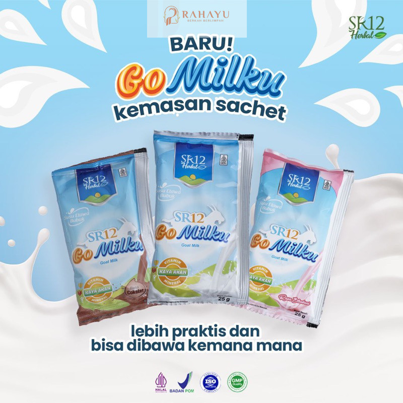 

GoMilku Sachet SR12 25gr Susu Kambing Etawa Asli Halal BPOM Susu Kesehatan PUSAT SR12 SUMATERA