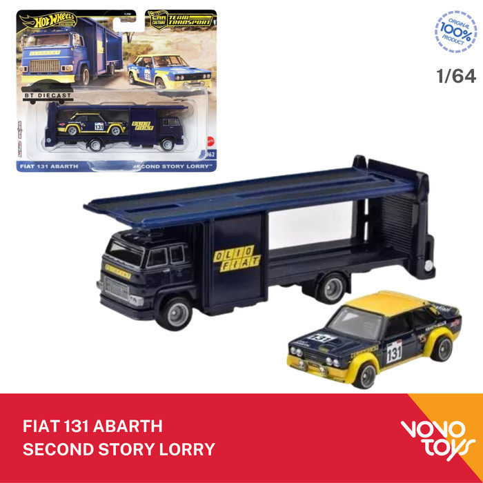 Hot Wheels Fiat 131 Abart and Second Story Lorry Team Transport HotWheels