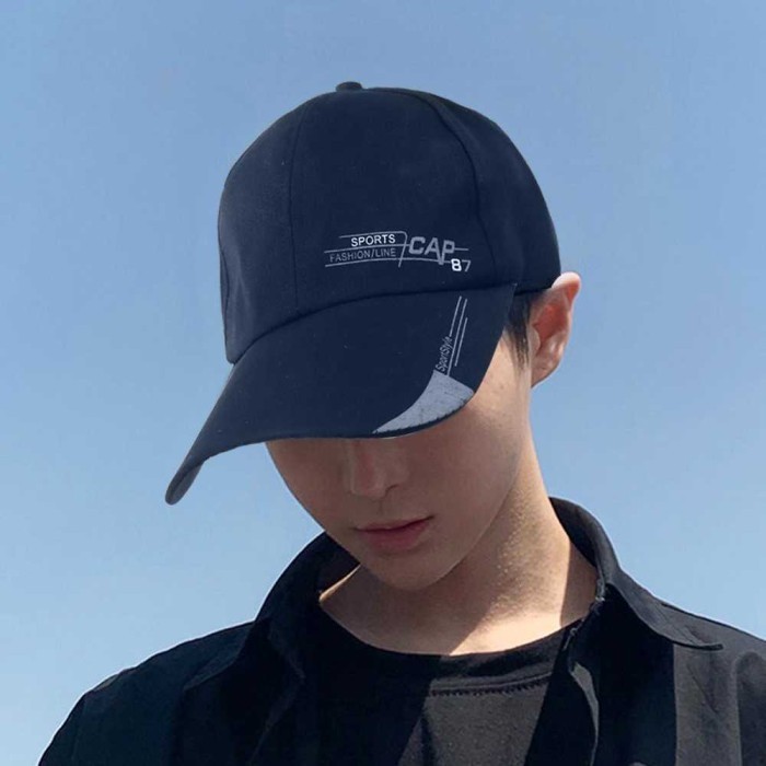 Topi Sporty Long Visor Baseball Cap Panjang 10 cm