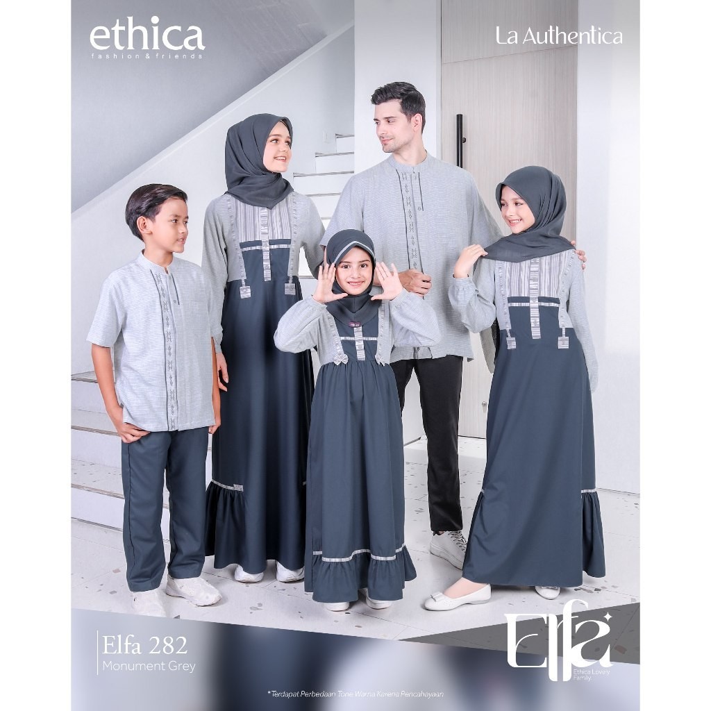 ELFA 282 MONUMENT GREY GAMIS DEWASA AYUMI 359 MONUMENT GREY AYUMI KIDS 30 MONUMENT GREY KOKO KAHFI 2