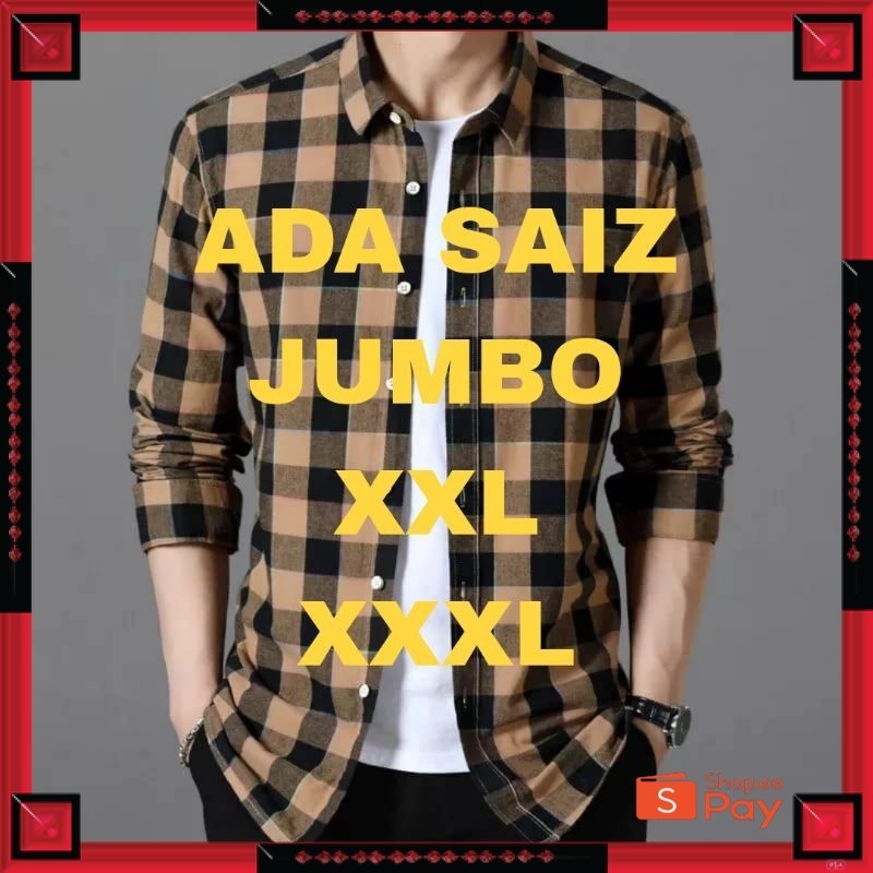 KAIN ADEM LEMBUT HALUS TEBAL / Kemeja Flanel Pria Lengan Panjang Motif Kotak Kotak Kualitas Premium 
