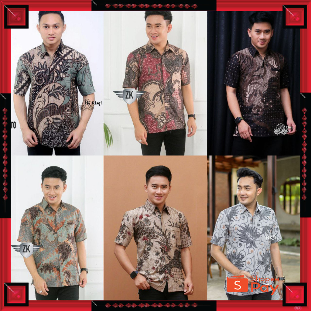 KAIN ADEM LEMBUT HALUS TEBAL / BAJU BATIK PRIA ABADI BATIK KEMEJA BATIK PRIA LENGAN PENDEK