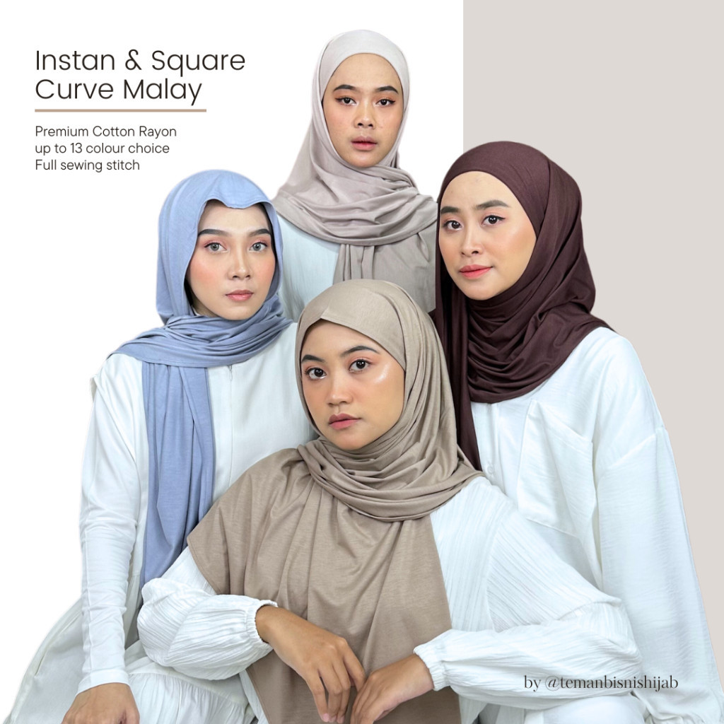 Hanby Hijab - Hijab Instan Curve Malay, hijab inner, hijab curve malay