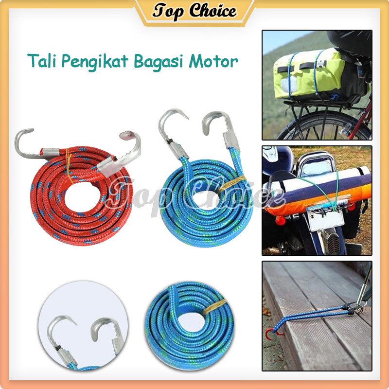 Tali Pengikat Bagasi Motor 1 Meter 1.5 Meter / Tali Pengikat Barang / Tali Pengikat Barang Di Motor