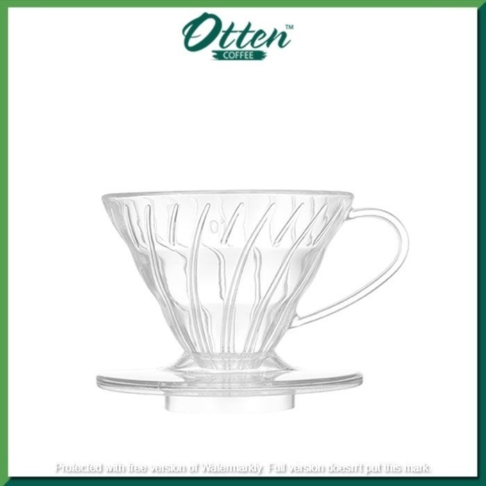 Otten - Alat Seduh Kopi V60-02 (Transparant) - Manual Coffee Dripper