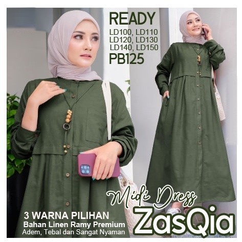 midi dress / midi dress zasqia / midi dress ala korea / midi dress casual / midi dress terbaru / mid