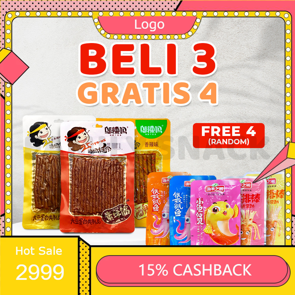 

Latiao Family Snack - [HALAL] Buy 3 Get 4 Free | Wulama Latiao Bundle | Wulama Gluten | Cemilan Snack A Food Vegetarian Latiao