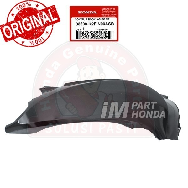 Original  Cover Body Kanan Scoopy eSP K2F Prestige Black Hitam Abu Abu 83500-K2F-N00ASB 83500K2FN00A